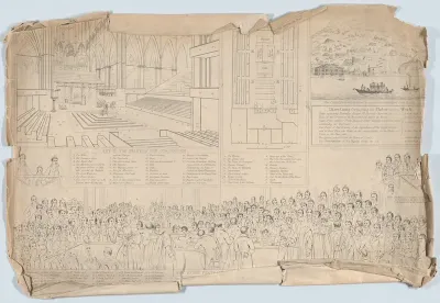 Keys to Prints of the Coronation of George IV, and Investigation in the House of Lords in 1820
