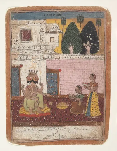 Khambavati Ragini:  Page from a Dispersed Ragamala Series (Garland of Musical Modes)