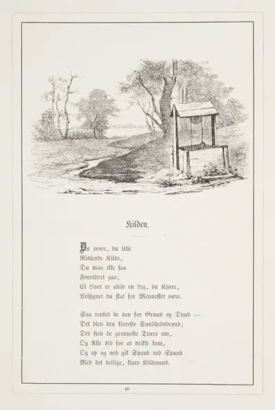Kilden. Illustration til H.V. Kaalund, "Fabler for Børn"