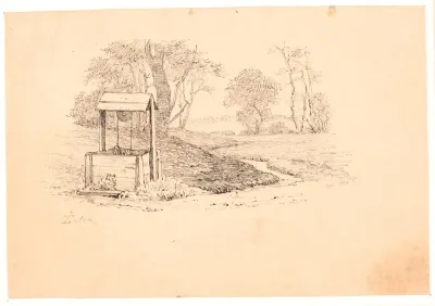 Kilden. Illustration til Kaalunds "Fabler for Børn". Se kommentar fra arkkatalog.