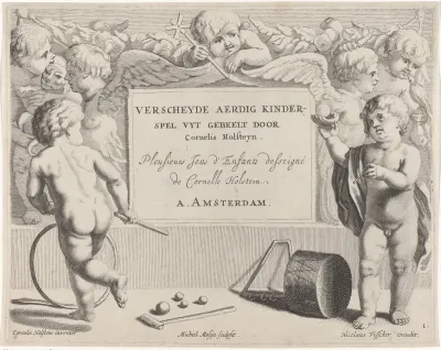 Kind met een hoepel en een kind met een bal