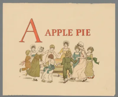 Kinderen dansen rondom een appeltaart