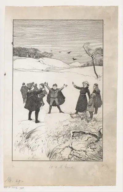 Kinderen in een landschap