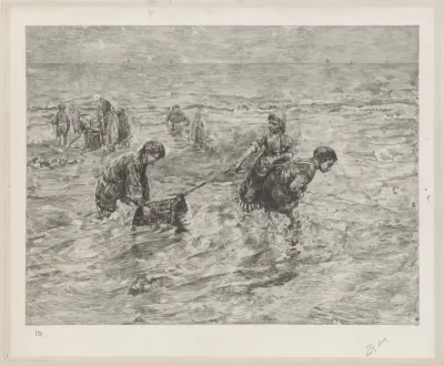 Kinderen langs de zee
