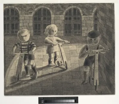 Kinderen met autoped