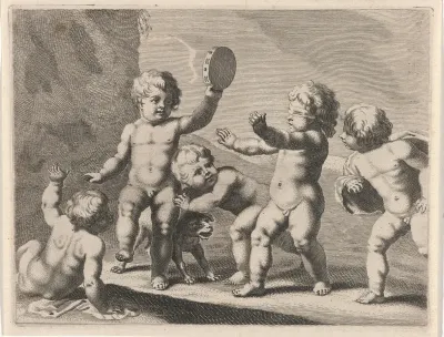 Kinderen spelen blindemannetje