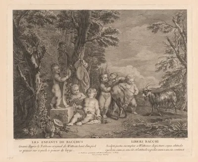 Kinderen van Bacchus met geit