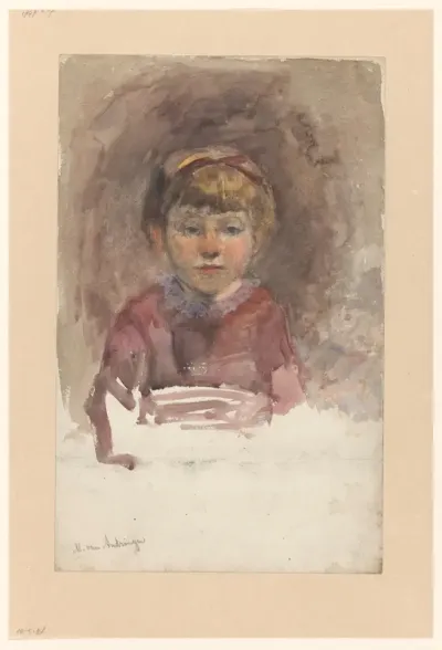 Kinderportretje, en face