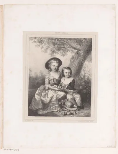 Kinderportretten van Marie Thérèse Charlotte en kroonprins Louis Joseph van Frankrijk