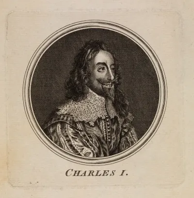 King Charles I. Engraving after A. van Dyck