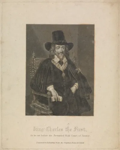 King Charles I. Engraving by B. Reading after E. Bower