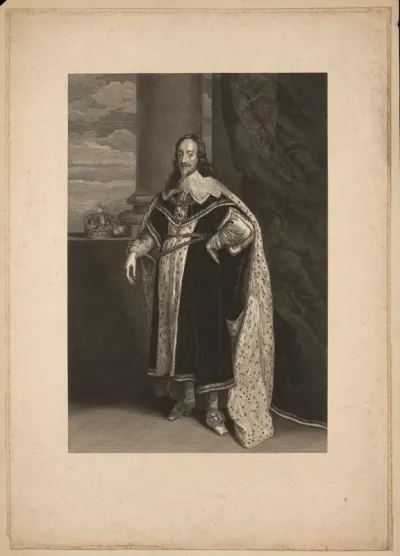 King Charles I. Engraving by H.R. Cook after A. van Dyck