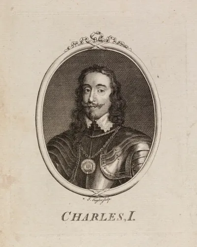 King Charles I. Engraving by J. Taylor after A. van Dyck
