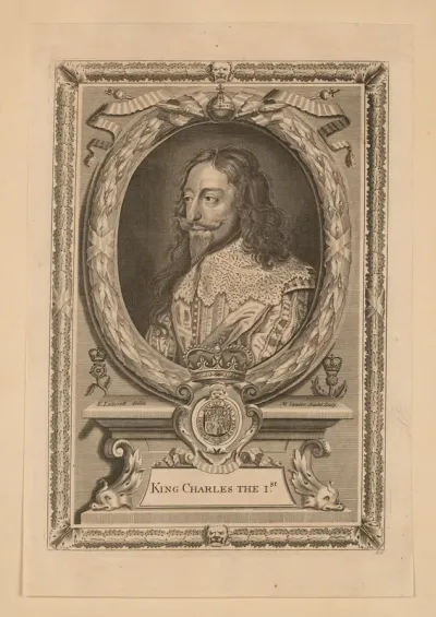 King Charles I. Engraving by M. van der Gucht, 17--, after A. Van Dyck