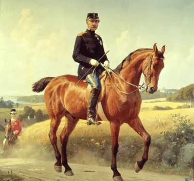 King Christian IX on horseback.