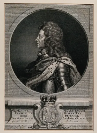 King George I, head and shoulders, in profile