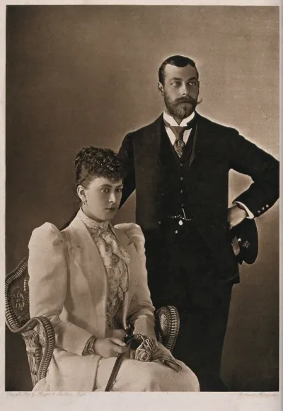 King George V and Queen Mary seated
