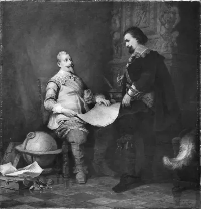 King Gustav II Adolf of Sweden and his Chancellor Axel Oxenstierna