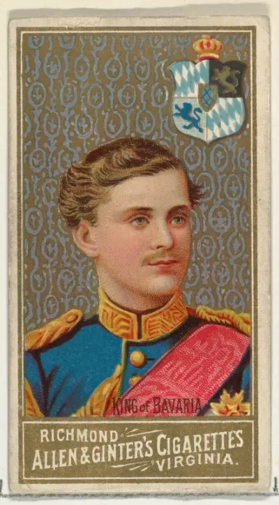 King of Bavaria, from World's Sovereigns series (N34) for Allen & Ginter Cigarettes