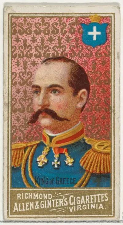 King of Greece, from World's Sovereigns series (N34) for Allen & Ginter Cigarettes