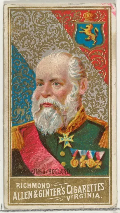 King of Holland, from World's Sovereigns series (N34) for Allen & Ginter Cigarettes