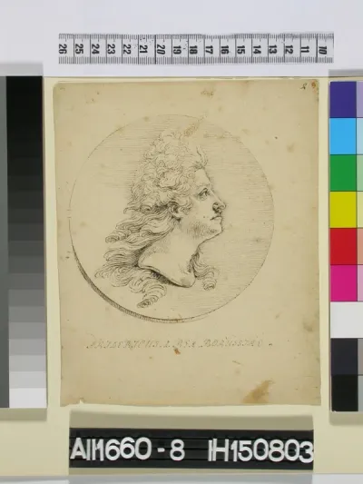 King of Prussia Fredrik I, sketch for a medal