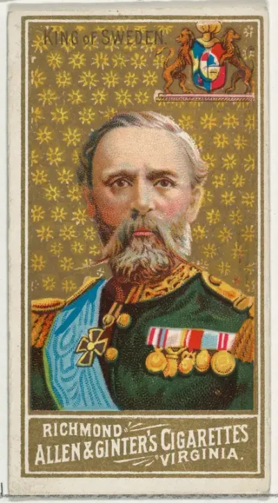 King of Sweden, from World's Sovereigns series (N34) for Allen & Ginter Cigarettes