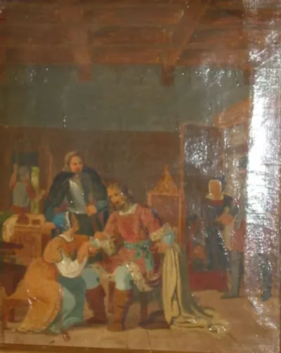 King Valdemar and Absalon in Fjenneslevlille, Denmark.