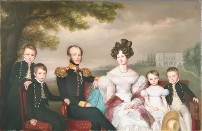 King William II with his family.
