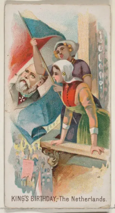 King's Birthday, The Netherlands, from the Holidays series (N80) for Duke brand cigarettes