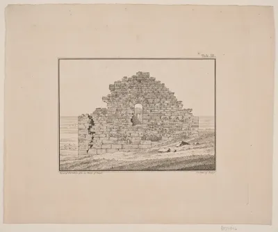 Kirkeruin på Grønland. Illustration til W.A. Graah. Undersøgelsesrejse til østkysten af Grønland