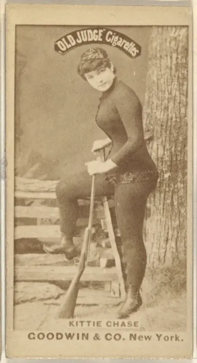 Kittie Chase, from the Actors and Actresses series (N171) for Old Judge Cigarettes