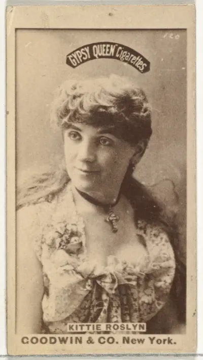 Kittie Roslyn, from the Actors and Actresses series (N171) for Gypsy Queen Cigarettes