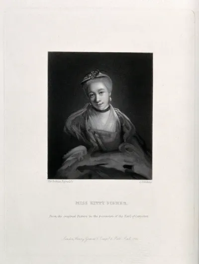 Kitty Fisher. Mezzotint by C. Tomkins after Sir J. Reynolds