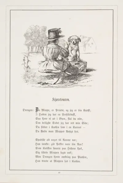 Kjøretouren. Illustration til H.V. Kaalund, "Fabler for Børn"