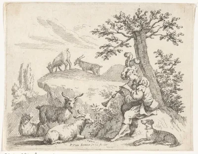Klarinetspelende herder