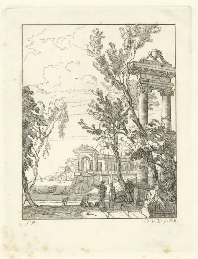 Klassiek paleis aan het water