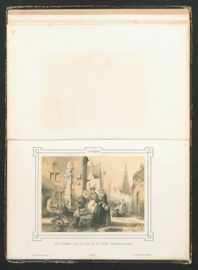 Kleding van Antwerpen, zoals gedragen bij een markt.