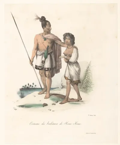 Kleding van de inwoners van Houa-Houa (Nieuw-Zeeland)