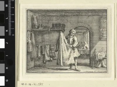 Kleermaker met bontmantel