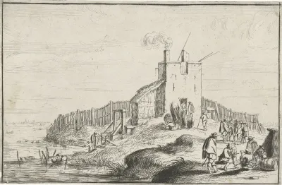 Klein fort aan een rivier
