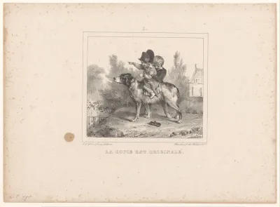 Kleine jongen doet alsof hij Napoleon is