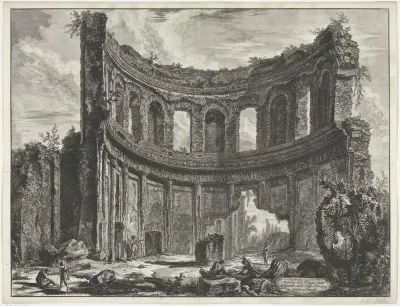 Kleine paleis in Villa Adriana te Tivoli