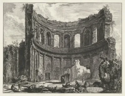 Kleine paleis in Villa Adriana te Tivoli