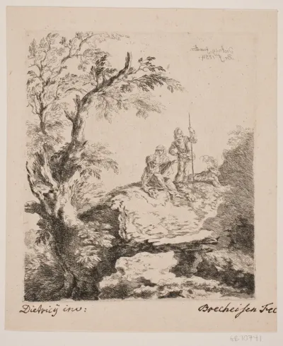 Klippelandskab med Figurer