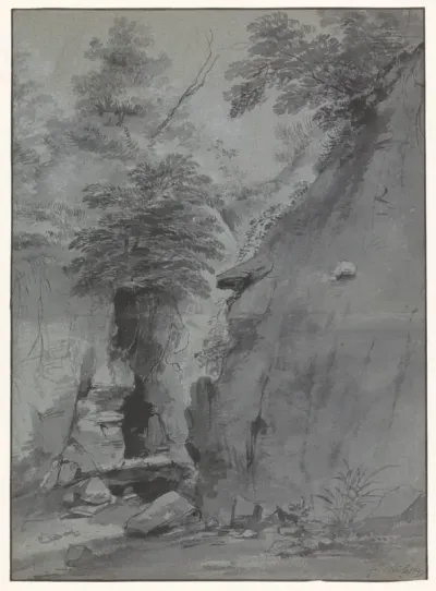 Kloof tussen rotswanden