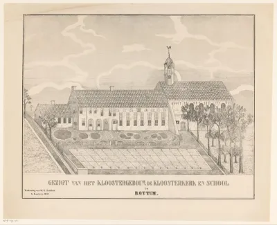 Kloosterkerk en school te Rottum