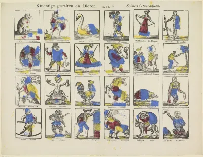 Kluchtige gestalten en dieren / Scènes grotesques