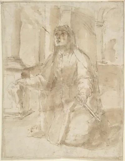 Kneeling Figure of a Nun