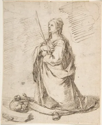 Kneeling Figure of Saint Catherine of Alexandria